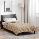 vidaXL Duvet d'hiver Taupe 200 x 135 cm Microfibre
