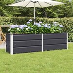 vidaXL Jardinière Anthracite 160 x 40 x 45 cm Acier