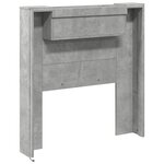 vidaXL Armoire tête de lit avec LED gris béton 100x16 5x103 5 cm