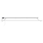vidaXL Cadre de store manuel avec LEDs Blanc 4 x 2 m Aluminium