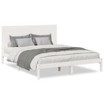 vidaXL Cadre de lit extra long sans matelas 140x220 cm bois massif