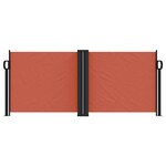 vidaXL Auvent latéral rétractable terre cuite 100x1000 cm