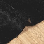 vidaXL Tapis shaggy à poils longs NAVARRA noir 240x240 cm polyester