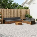 vidaXL Ensemble de canapés d'extérieur 8 Pièces Naturel et Anthracite