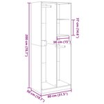 vidaXL Garde-robe blanc 80x50x200 cm bois d'ingénierie