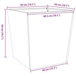 vidaXL Jardinières 2 Pièces anthracite 50x50x50 cm acier