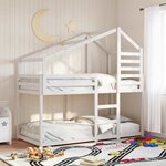 vidaXL Lit superposé sans matelas blanc 80x200 cm bois de pin massif