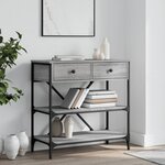 vidaXL Table console sonoma gris 75x34 5x75 cm bois d'ingénierie