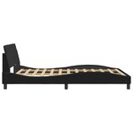 vidaXL Cadre de lit Dover noir 140x200 cm velours