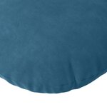 vidaXL Coussins de siège 2 pc Velours Bleu Ø50 x 19 cm
