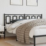 vidaXL Tête de lit métal noir 180 cm