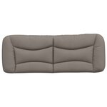 vidaXL Coussin de tête de lit Hvar taupe 140 cm tissu