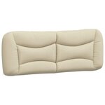 vidaXL Cadre de lit sans matelas Hvar crème 140x190 cm tissu