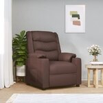 vidaXL Fauteuil inclinable électrique Marron Similicuir