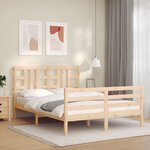 vidaXL Cadre de lit sans matelas 140x200 cm bois massif
