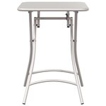 Table de jardin pliante vidaXL Beige 55x55x73 cm Acier
