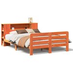 vidaXL Cadre de lit sans matelas cire marron 120x200cm bois pin massif