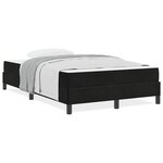 vidaXL Lit boxspring avec matelas Noir 120 x 210 cm Velours