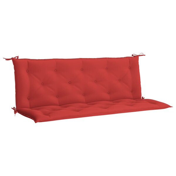 vidaXL Coussin de banc de jardin rouge 150x(50+50)x7 cm tissu oxford