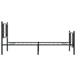 vidaXL Cadre de lit métal sans matelas avec pied de lit noir 100x190cm