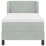 vidaXL Lit à ressorts avec matelas gris foncé 80x200 cm en velours