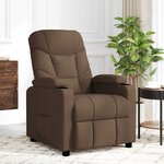 vidaXL Fauteuil de massage Marron Tissu