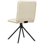vidaXL Chaises à manger lot de 2 crème tissu