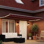 vidaXL Auvent rétractable électrique Orange et marron 4 5 × 3 m