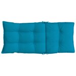 vidaXL Coussins de chaise à dossier haut lot de 2 bleu clair