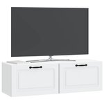 vidaXL Meuble TV mural Blanc 98 x 31 x 30 cm Bois d'ingénierie
