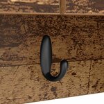 vidaXL Porte-manteau mural avec étagère Bois ancien 50 x 20 x 30 cm