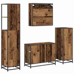 vidaXL Ensemble de mobilier de salle de bain 4 Pièces Bois Ancien