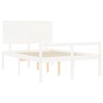 vidaXL Lit pour personne âgée sans matelas blanc 120x200cm bois massif