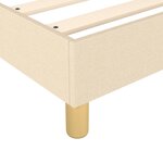 vidaXL Cadre de lit crème 140x190 cm tissu