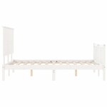 vidaXL Cadre de lit sans matelas blanc bois de pin massif