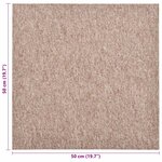 vidaXL Tapis 20 Pièces Beige 50 x 50 cm 100  Polypropylène