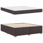 vidaXL Cadre de lit Marron foncé 180 x 200 cm tissu