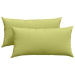 vidaXL Coussins de canapé 2 Pièces Vert clair 80 x 40 cm tissu