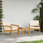 vidaXL Ensemble bistrot Marron 45 x 45 x 38cm Bois d'acacia massif