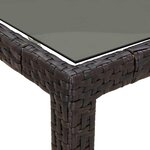 vidaXL Table de jardin pour repas Marron 150 x 90 x 75 cm Poly rotin