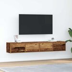 vidaXL Meubles TV 2 Pièces vieux bois 80x31x25 5 cm bois d'ingénierie