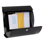 Boîte aux Lettres en Acier  Aura E5404  Grande capacité  Anti-pluie  Noir