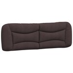 vidaXL Coussin de tête de lit Hvar marron foncé 160 cm tissu