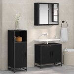 vidaXL Cabinet de salle de bain Chêne noir 35 x 37.5 x 100 cm