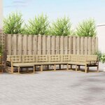 vidaXL Ensemble de canapés d'extérieur 8 Pièces Blanc et Beige