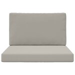 vidaXL Coussin de canapé d'extérieur 2 Pièces Gris Polyester