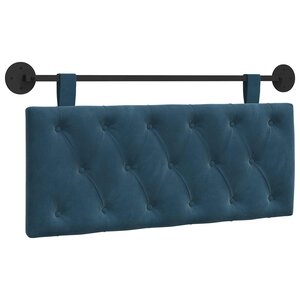 vidaXL Tête de lit suspendue Bleu Velours