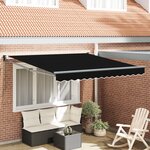 Auvent rétractable manuel noir vidaXL 350x250 cm