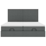 VidaXL Cadre de lit ottoman avec matelas gris foncé 200x200cm tissu