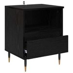 vidaXL Cabinet de chevet avec tiroir 2 Pièces Chêne noir 40 x 35 x 50 cm